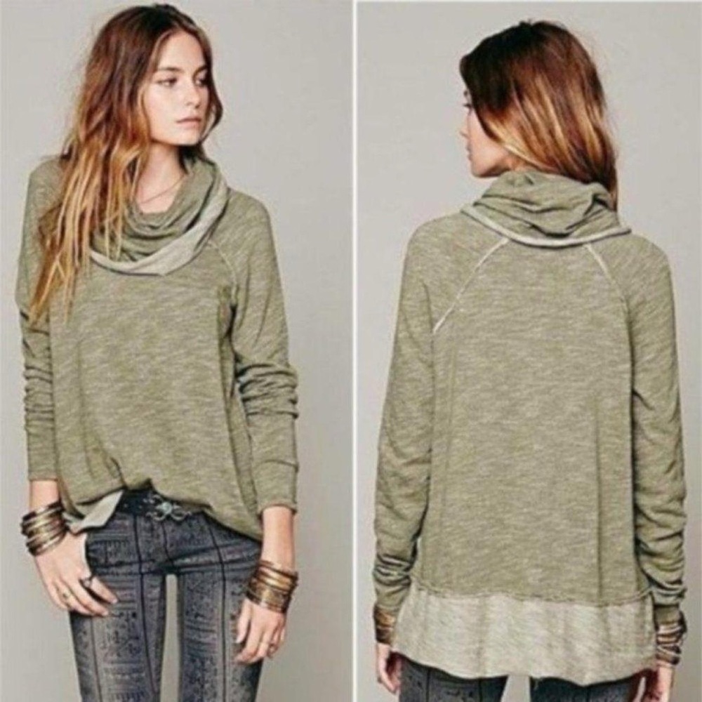 Free people beach turtleneck sweatshirt